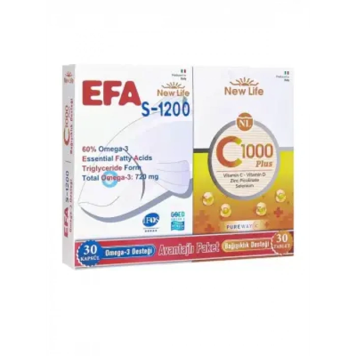 Outlet - New Life Omega3 ve C Vitamini Avantajlı Paket