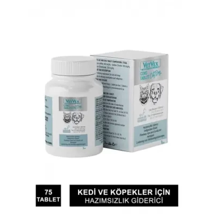 Outlet - VetVex Cons Kedi ve Köpek Hazımsızlık Giderici 75 Tablet