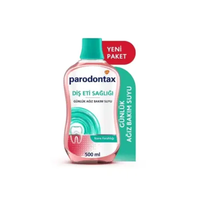Parodontax Diş Eti Sağlığı Günlük Ağız Bakım Suyu - Nane Ferahlığı / Alkolsüz - 500 ml