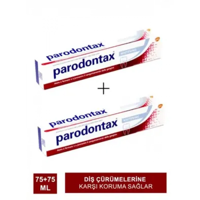 Parodontax Diş Macunu Beyazlatıcı Whitening 75ml+75ml 2 Adet
