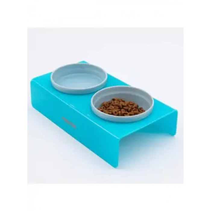Paw Star İkili Seramik-Pleksi Mama ve Su Kabı