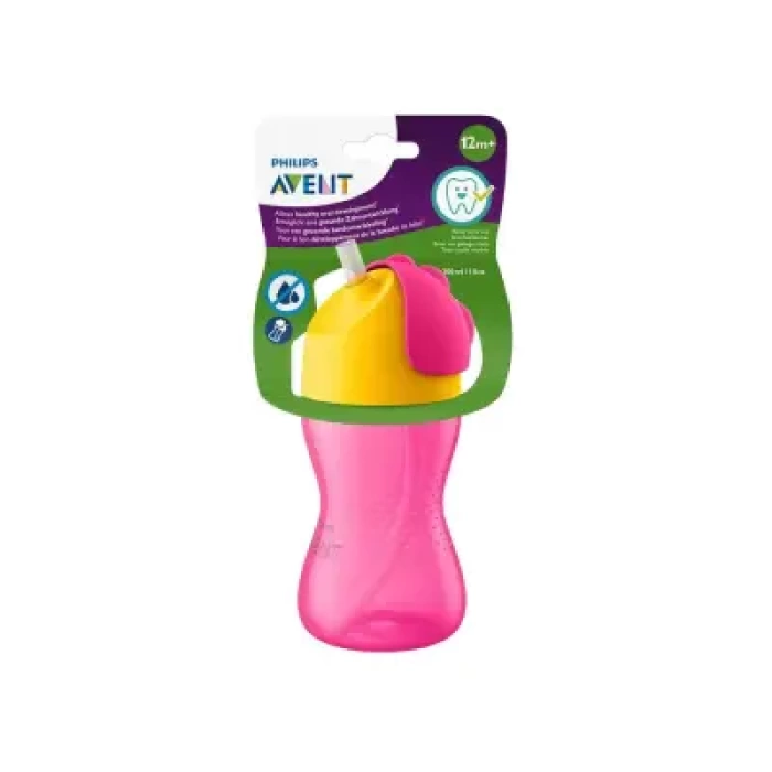 Philips Avent Desenli Pipetli Bardak 12+ Ay 300 ml - Kız - SCF798-02 -