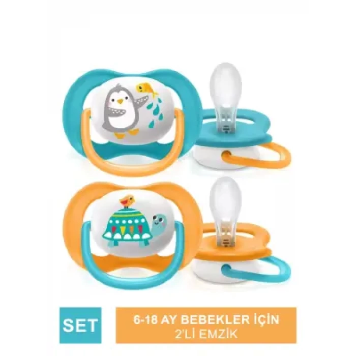 Philips Avent Ultra Air Animals Erkek 6-18 Ay 2li Emzik -SCF080/07-
