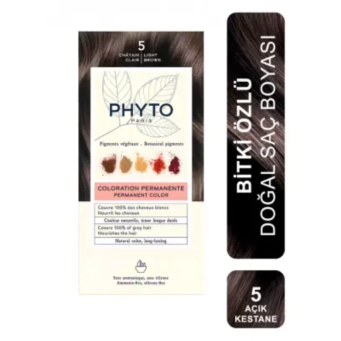 Phyto Color Bitkisel Saç Boyası 5 Açık Kestane -Chatain Clair- Yeni Formül