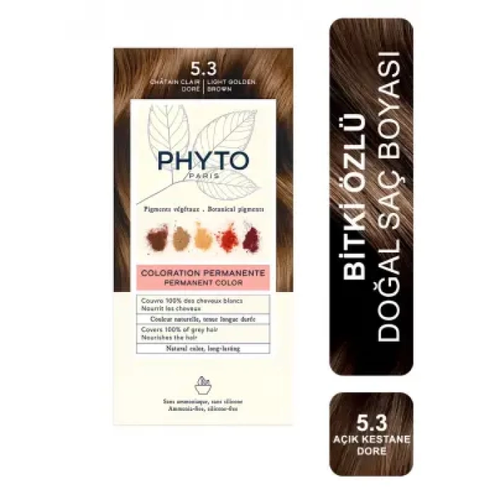 Phyto Color Bitkisel Saç Boyası - 5.3 - Açık Kestane Dore