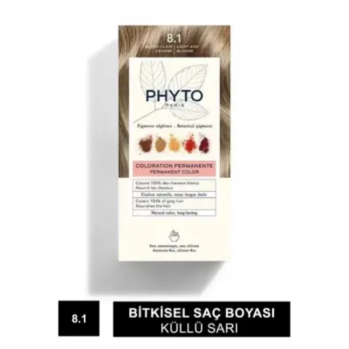 Phyto Color Bitkisel Saç Boyası - 8.1 - Küllü Sarı