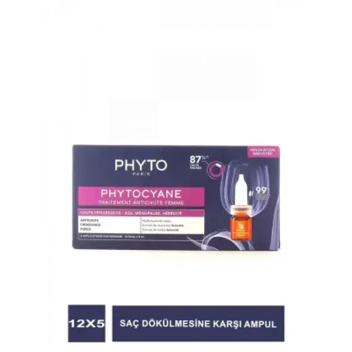 Phyto Phytocyane Kadın Tipi Kronik Saç Dökülme Karşıtı 12 x 5 ml Ampul