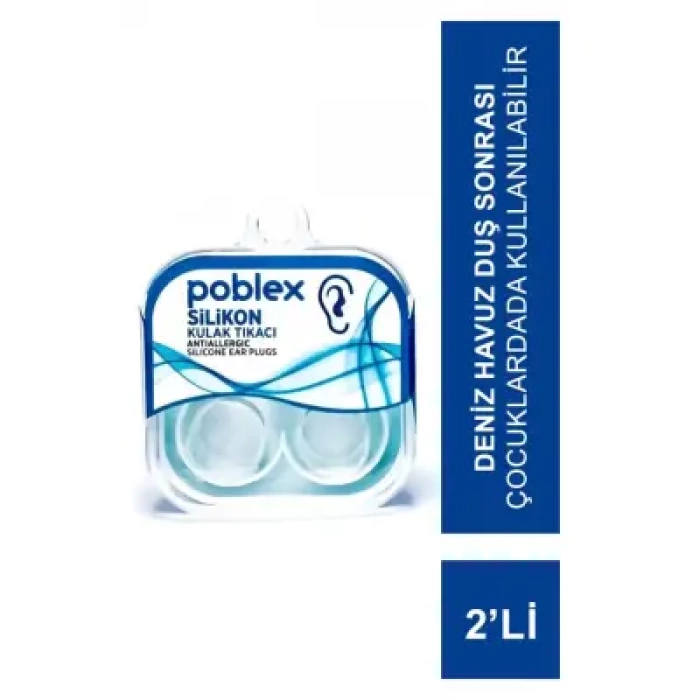 Poblex Silikon Kulak Tıkacı - Kulak Koruyucu Tıpası Saf Silikon 2li