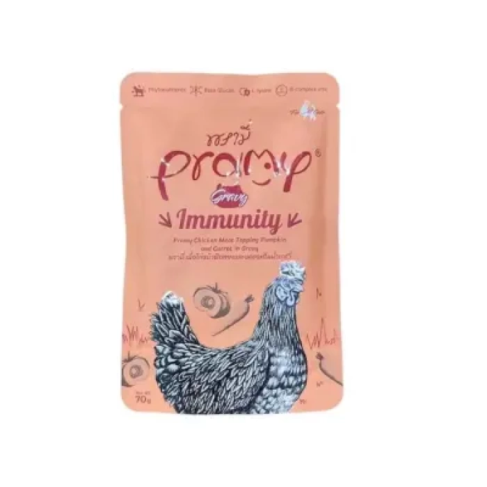 Pramy Sos İçinde Tavuklu, Bal Kabaklı Ve Havuçlu Yetişkin Kedi Maması 70G
