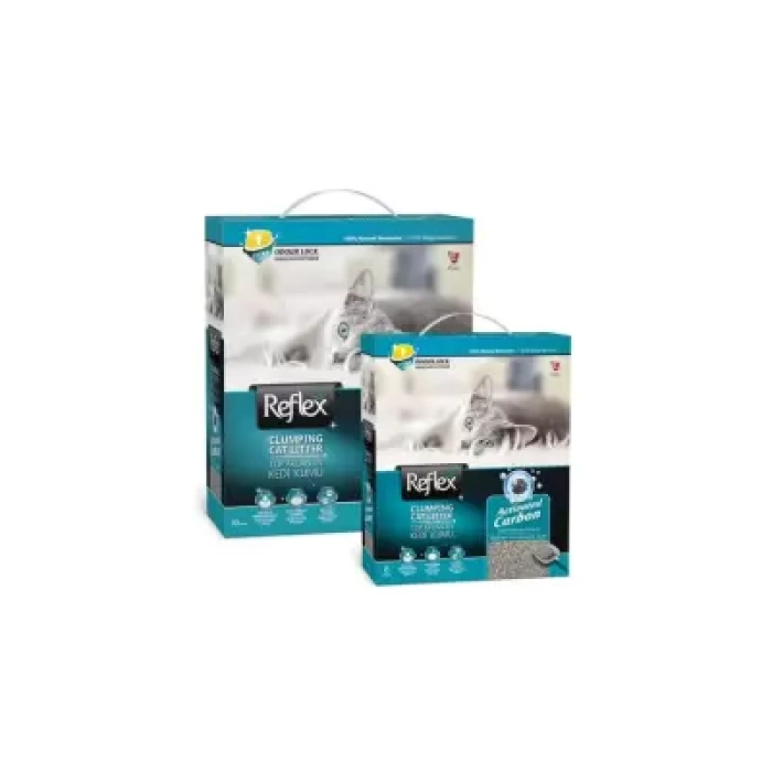 Reflex Box 10 Lt Aktif Karbon Gri kedi Kumu