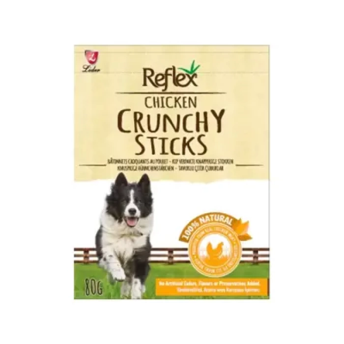 Reflex Köpek Tavuk Parçalı Çıtır Çubuk 80 Gr