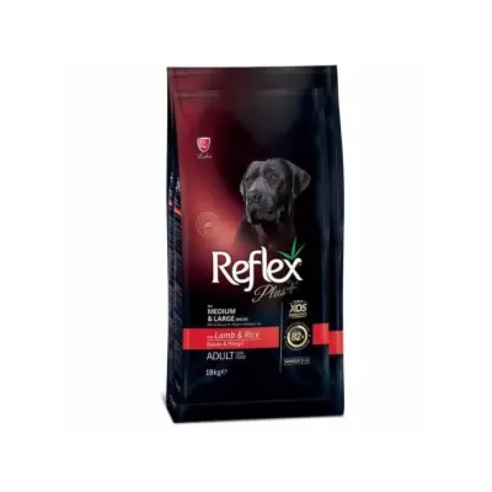 Reflex Plus Büyük Irk Kuzu&Pirinç Yetişkin Köp. Maması 18 Kg