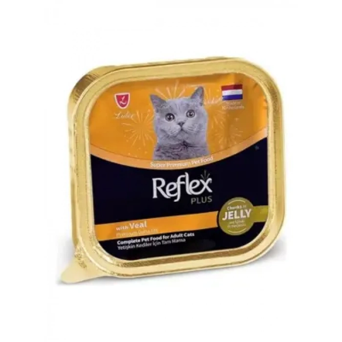 Reflex Plus Jöle İçinde Et Parçacıklı Dana Etli Yetişkin Kedi Maması 85 G