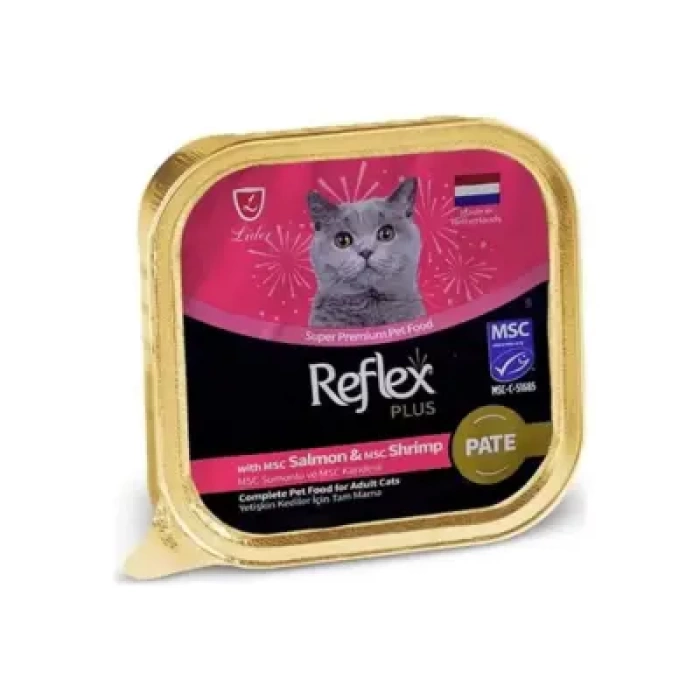 Reflex Plus Pate Msc Somonlu Ve Msc Karidesli Yetişkin Kedi Maması 85 G
