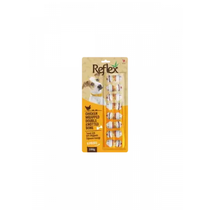 Reflex Tavuk Etli Çift Düğümlü Kemik 8li 100 gr