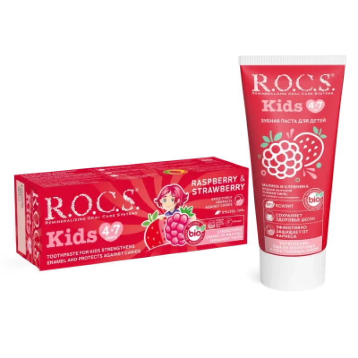 ROCS Kids Ahududu Ve Çilek 4-7 Yaş Diş Macunu 35 ml