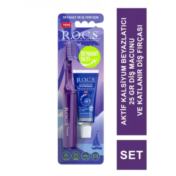 Rocs Travel Kit - Seyahat Seti - Diş Macunu + Fırça