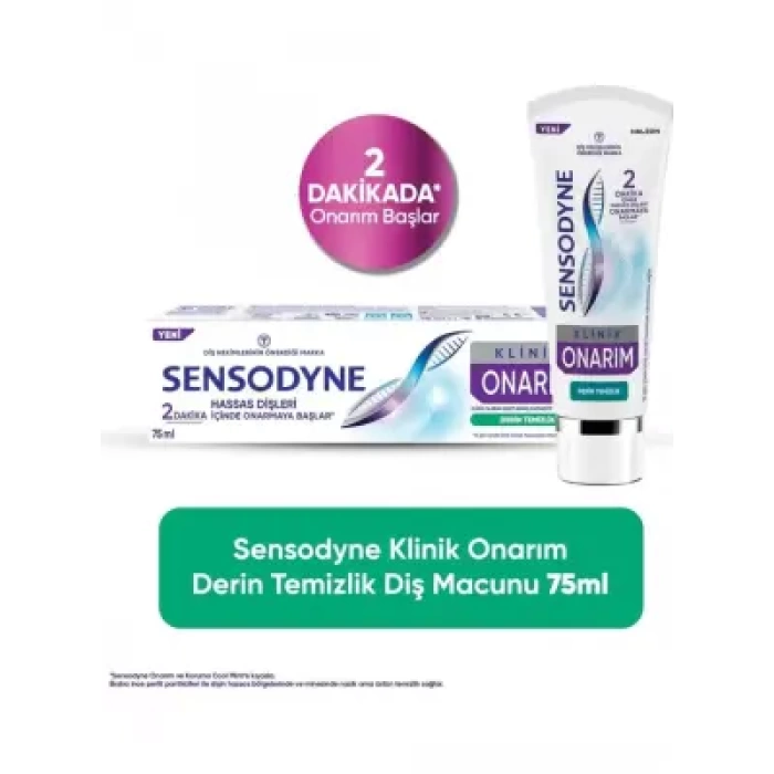 Sensodyne Klinik Onarım Derin Temizlik Diş Macunu 75ml