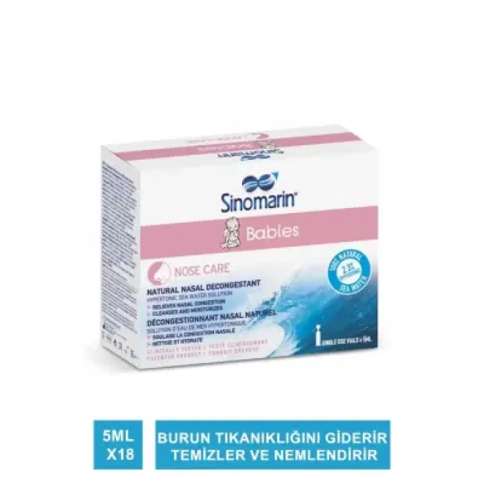 Sinomarin Babies Deniz Suyu Serum Fizyolojik 5ml x 18 Flakon