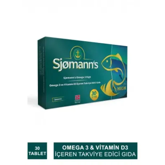 Sjomanns Fishoil Omega-3 High 30 Çiğnenebilir Jel Tablet