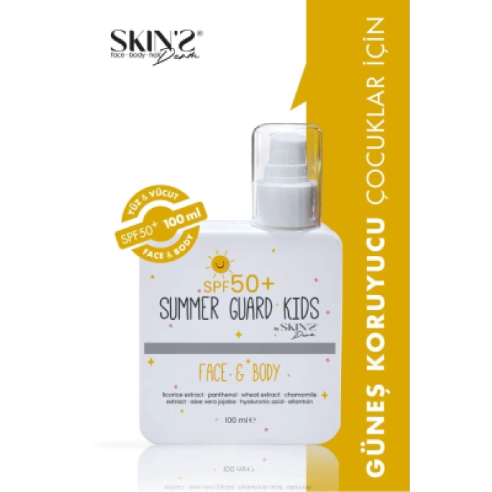 Skins Derm Summer Guard Kids Spf50+ Face & Body Güneş Kremi 100 ml
