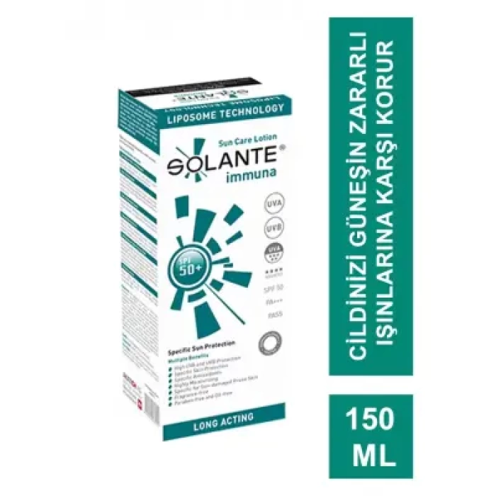Solante Immuna Spf 50+ Sun Care Lotion 150 ml İmmunolojik Koruma Güneş Losyonu