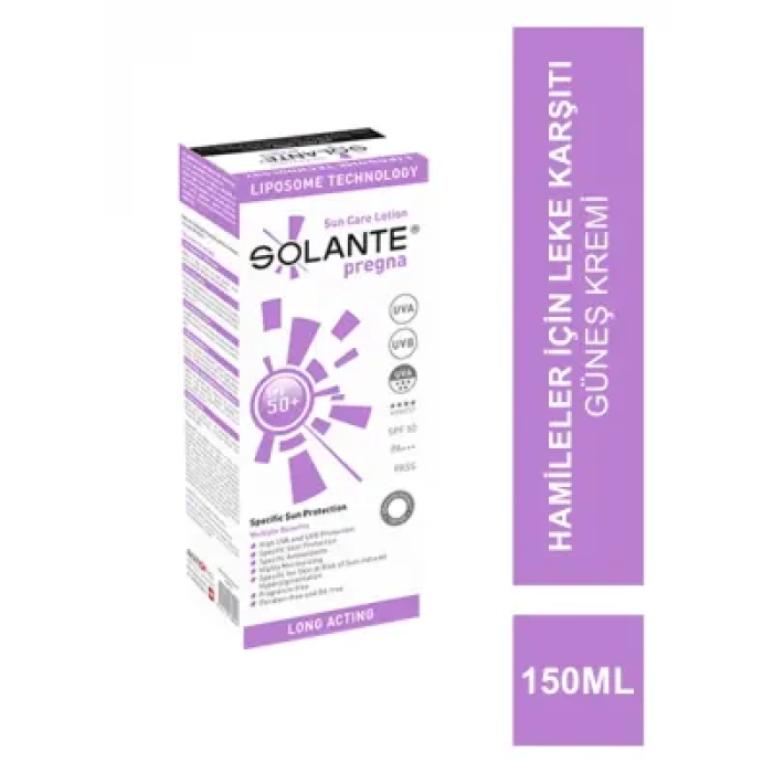 Solante Pregna SPF 50+ Güneş Losyonu 150ml Hamilelere Özel Güneş Koruyucu