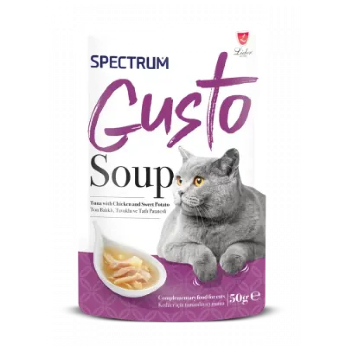 Spectrum Gusto Ton Balıklı Tavuklu ve Tatlı Patatesli Kedi Çorba 50gr