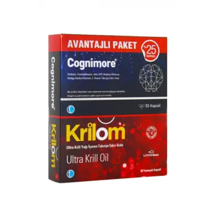 Tab İlaç Cognimore 30 Kapsül + Krilom Ultra Krill Oil 30 Kapsül | Avantajlı Paket