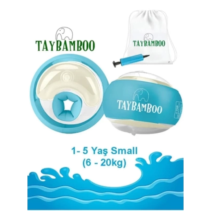 Taybamboo Classıcs Yuvarlak Üç Hava Odalı Yüzme Yardımcısı Kolluk - Mavi - Small (1-5 Yaş 6-19kg)