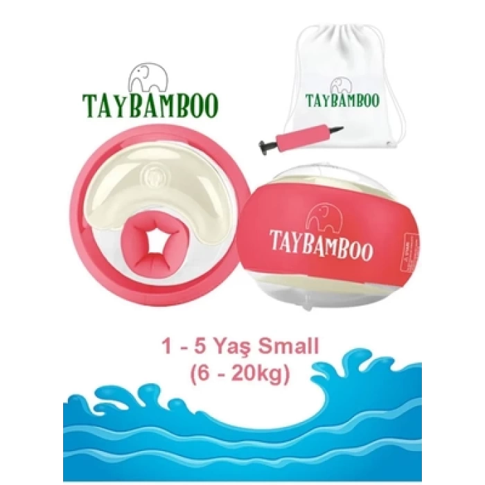 Taybamboo Classıcs Yuvarlak Üç Hava Odalı Yüzme Yardımcısı Kolluk - Pembe - Small (1-5 Yaş 6-19kg)