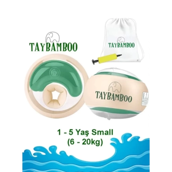 Taybamboo Classıcs Yuvarlak Üç Hava Odalı Yüzme Yardımcısı Kolluk - Yeşil - Small (1-5 Yaş 6-19kg)