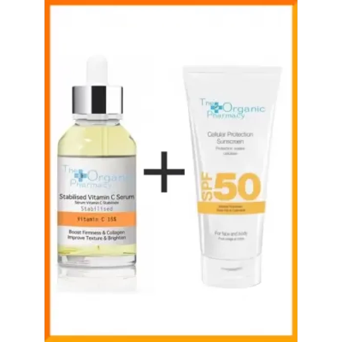 The Organic Pharmacy Spf50+ Güneş Kremi + Vit. C Serum Kofre