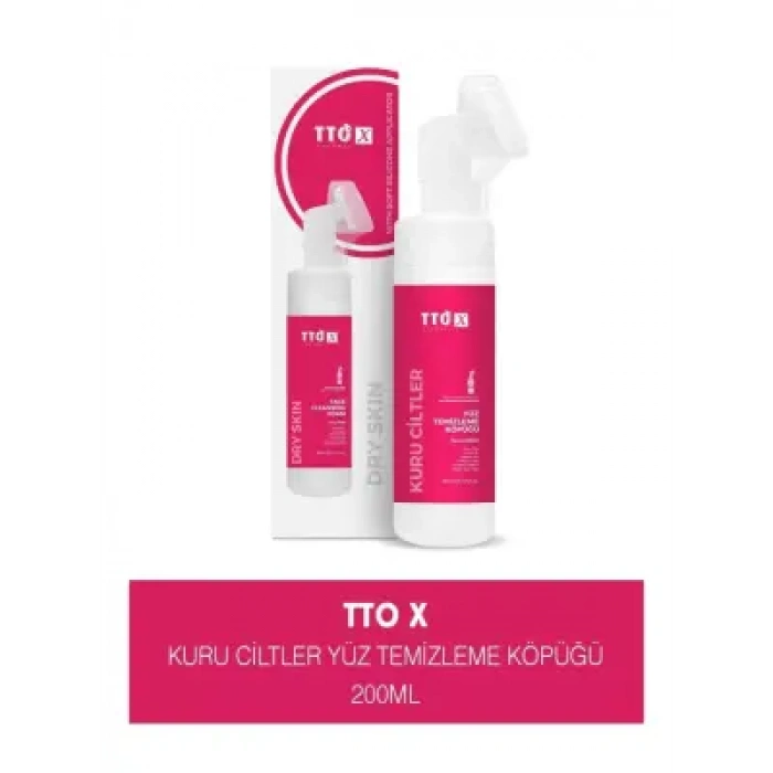 TTO X Kuru Ciltlere Özel Aplikatörlü Yüz Temizleme Köpüğü 200ml