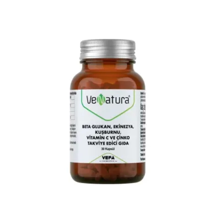 VeNatura Beta Glukan, Ekinezya, Kuşburnu, Vitamin C ve Çinko 30 Kapsül