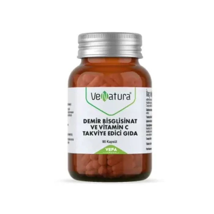 VeNatura Demir Bisglisinat ve Vitamin C 90 Kapsül