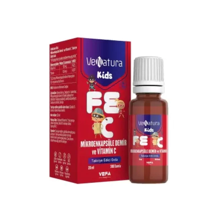 VeNatura Kids Mikroenkapsüle Demir ve Vitamin C Takviye Edici Gıda 20 ml