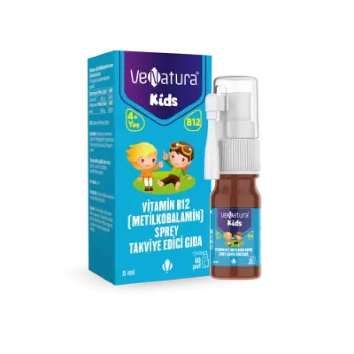 VeNatura Kids Vitamin B12 - Metilkobalamin - Sprey Takviye Edici Gıda 5 ml