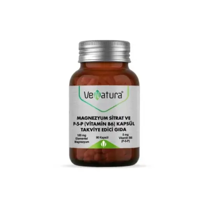 VeNatura Magnezyum Sitrat ve P5P (Vitamin B6) 90 Kapsül
