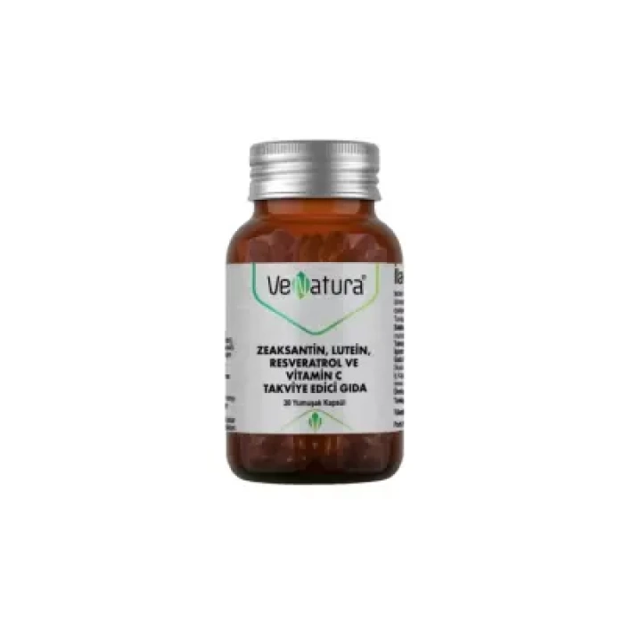 VeNatura Zeaksantin Lutein Resveratrol ve Vitamin C Takviye Edici Gıda 30 Yumuşak Kapsül
