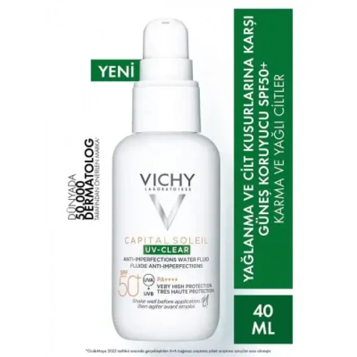 Vichy Capital Soleil Uv-Clear Spf50+ Güneş Koruyucu 40 ml
