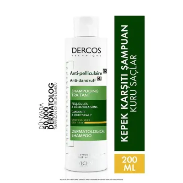 Vichy Dercos Anti-Pell Kepek Şampuanı Kuru Saçlar İçin 200ml.