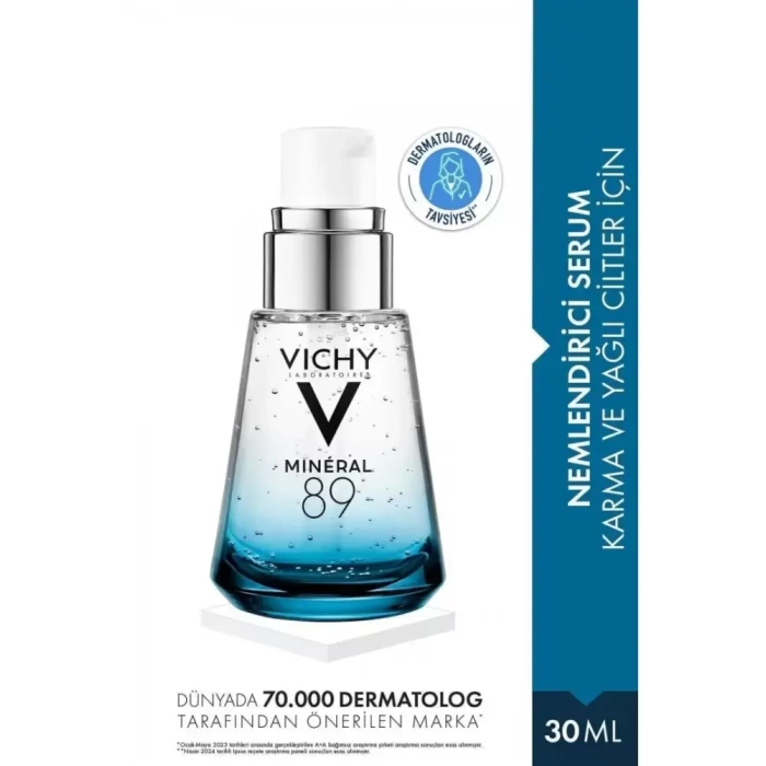 Vichy Mineral 89 Nemlendirici Cilt Serumu Hyalüronik Asit ve Termal Su ile Cilde Güç ve Nem Veren Bakım
