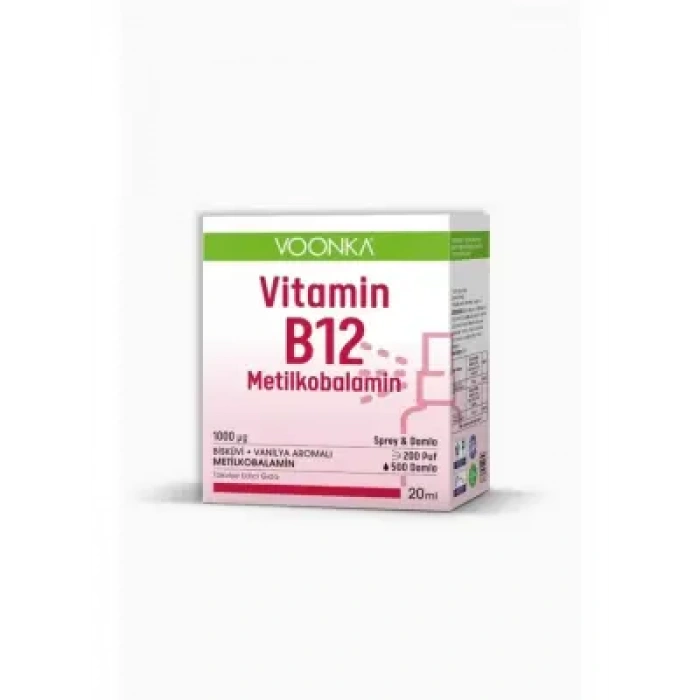 Voonka Vi̇tami̇n B12 Meti̇lkobalami̇n Sprey & Damla 20 ml