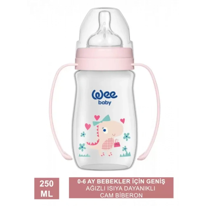 Wee Baby Klasik + Geniş Ağızlı Kulplu PP Biberon 0-6 Ay 250 ml 138
