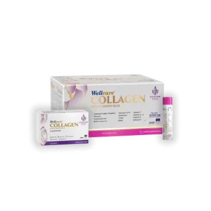 Wellcare Collagen Beauty Boost Plus - Karpuz & Nane Aromalı - 10.000 mg Likit Form 40mlx30Shot & 30 Kapsül