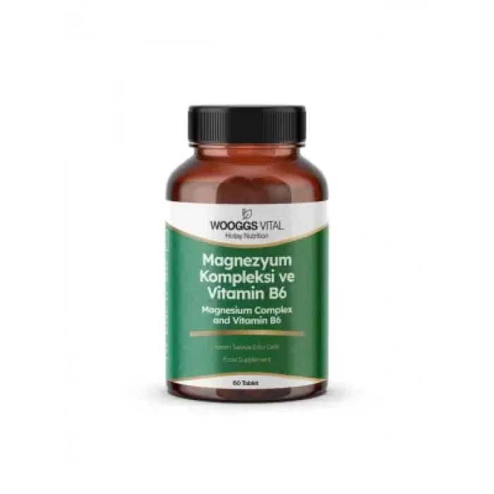 Wooggs Vital Magnezyum Kompleksi ve Vitamin B6 İçeren Takviye Edici Gıda 60 Tablet