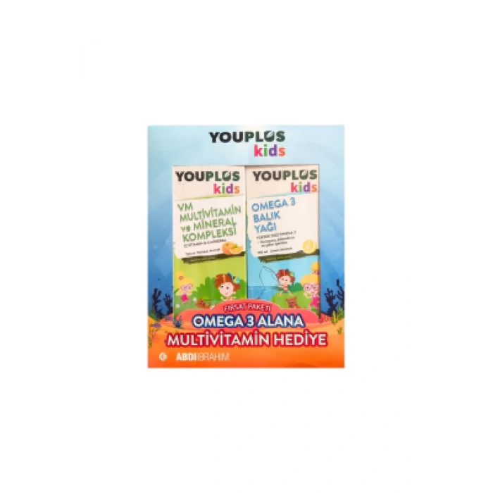 Youplus Kids Omega 3 Balık Yağı 150 ml + Kids VM 150ml Set