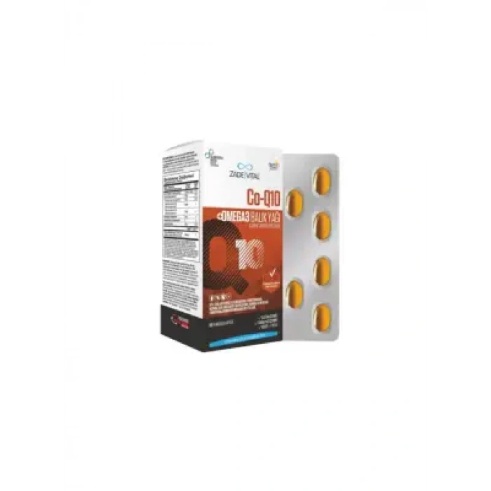 Zade Vital Co-Q10 Omega3 Balık Yağı 30 Kapsül