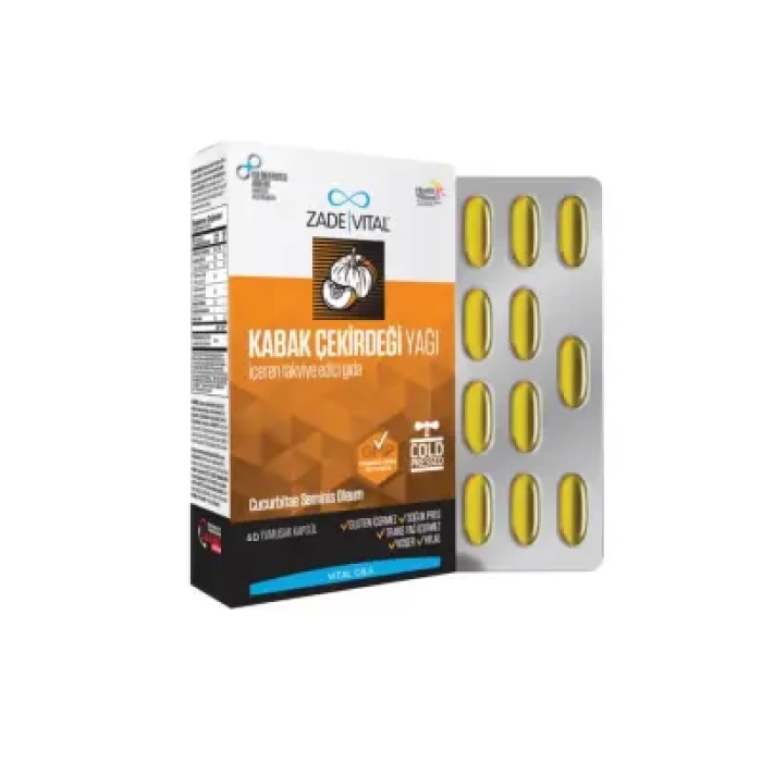 Zade Vital Kabak Çekirdeği Yağı 60 Kapsül